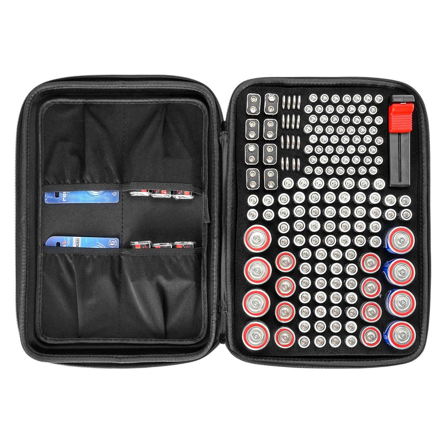 Battery Organizer Storage Box With Tester BT-168 Holds 167 Batteries