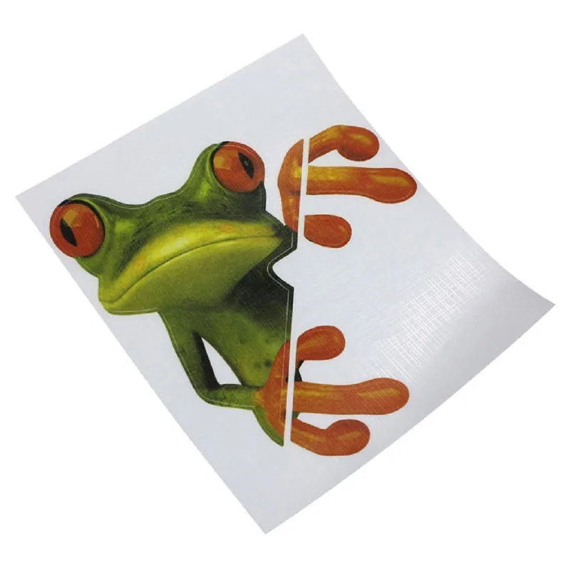 2 Types Funny Frog Car Stickers 3D