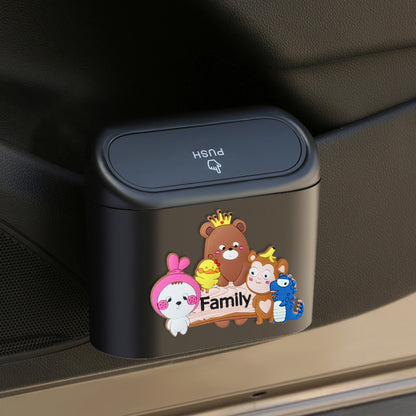Car Trash Can Door Hanging Storage Bin Cartoon