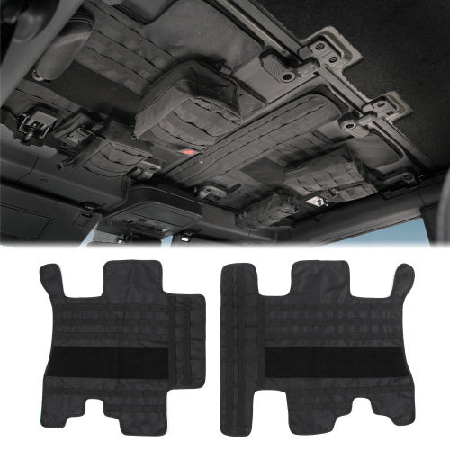 Roof Liner Organizer Overhead Storage Jacket Overhead Car Organizer Car Headliner Storage Organizer For Ford Bronco 2021 2022 2023 2024 2   4 Doors Roof Tactical Vest Accessories With 5 Molle Pouch