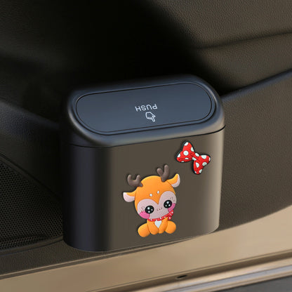 Car Trash Can Door Hanging Storage Bin Cartoon