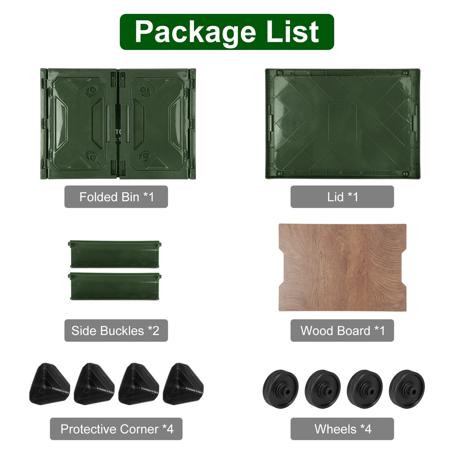 1Pc Folding Storage Bin Camping Collapsible Organizer Box Stackable Grocery Container Shelf Baskets With Cutting Board Top Lid 4 Side Lockable Doors Wheels For Camping Home Car RV