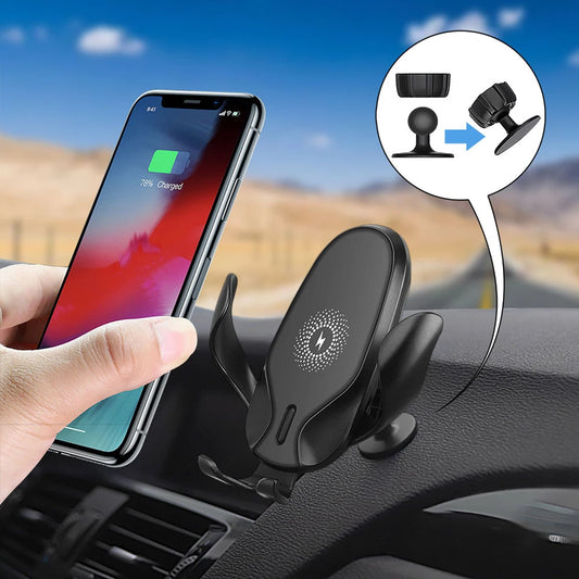 15W Car Fast Wireless Charger Mount Stand Gravity Clamping Fast Charging Holder
