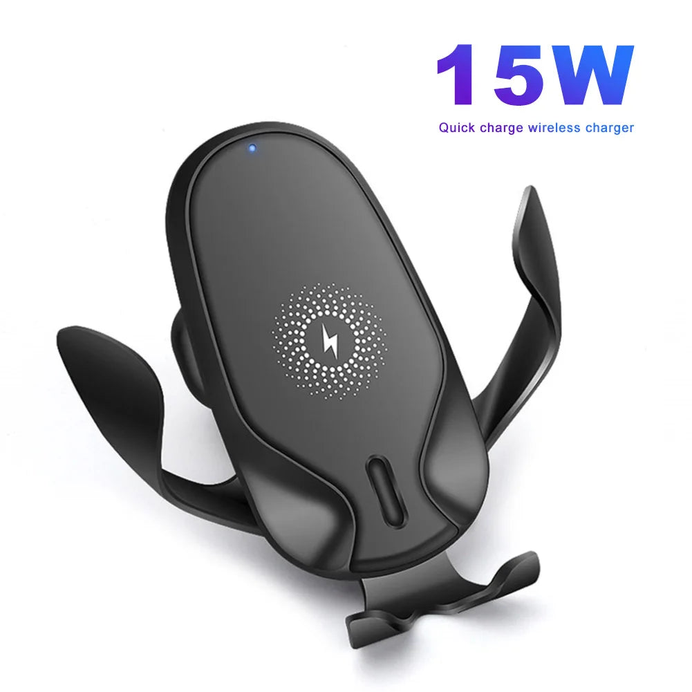 15W Car Fast Wireless Charger Mount Stand Gravity Clamping Fast Charging Holder