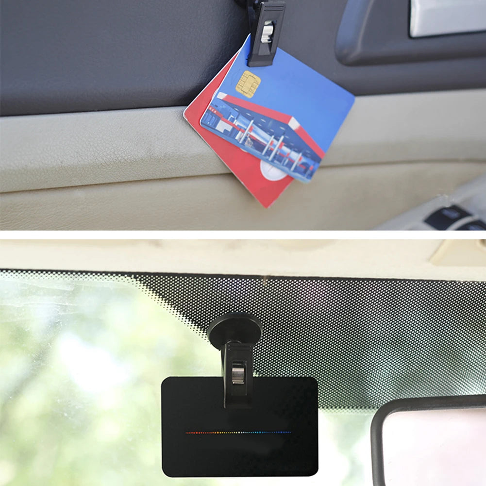 2pcs ABS Car Hook Clips Parking Access Paste Ticket Interior
