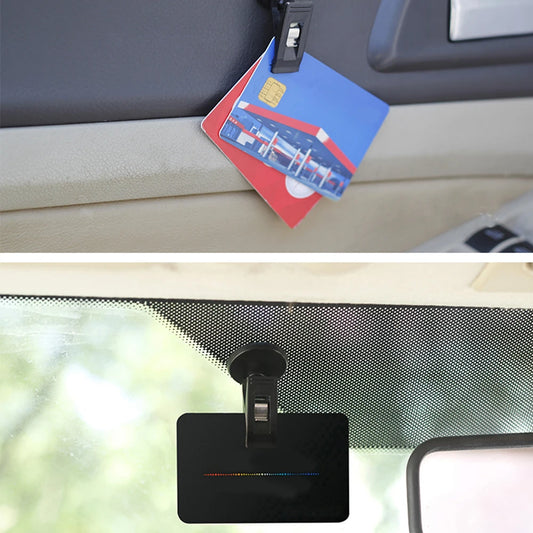 2pcs ABS Car Hook Clips Parking Access Paste Ticket Interior