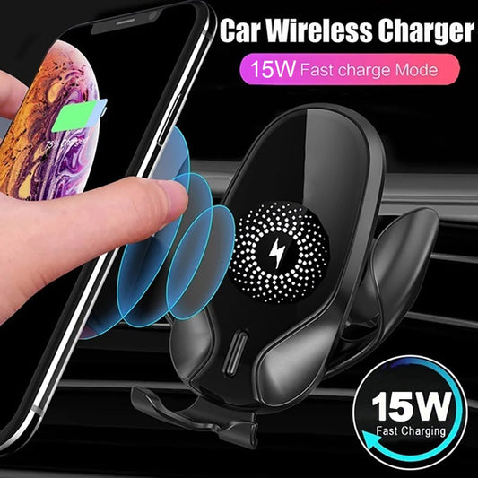 15W Car Fast Wireless Charger Mount Stand Gravity Clamping Fast Charging Holder