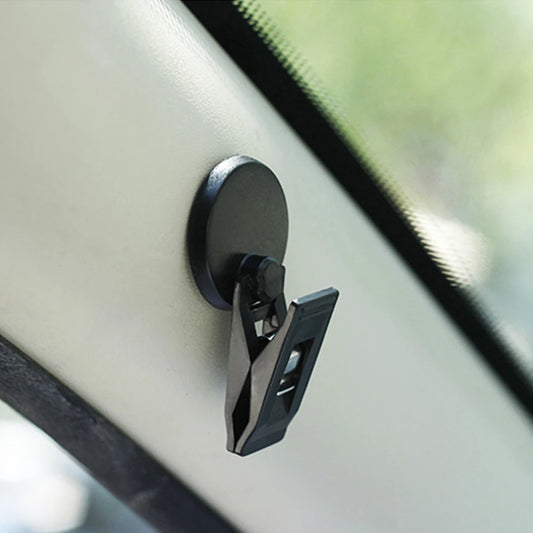 2pcs ABS Car Hook Clips Parking Access Paste Ticket Interior