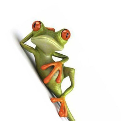 2 Types Funny Frog Car Stickers 3D
