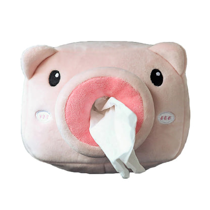 Car Tissue Box Plush Animals Cute Napkin Tissue Paper Holder