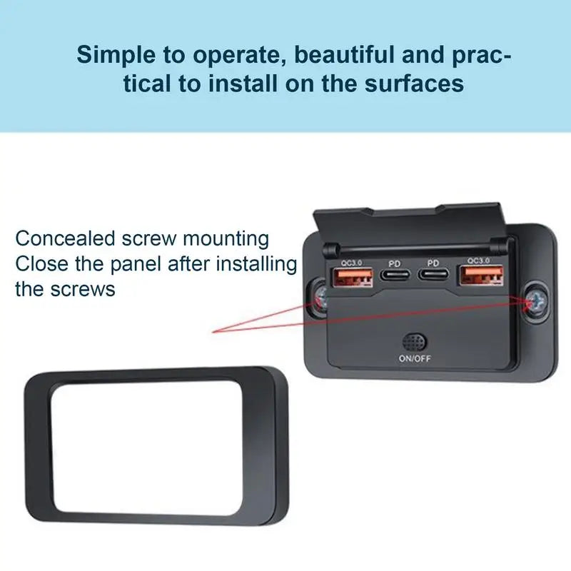 12V USB Outlet Smart Automotive USB Port 76W