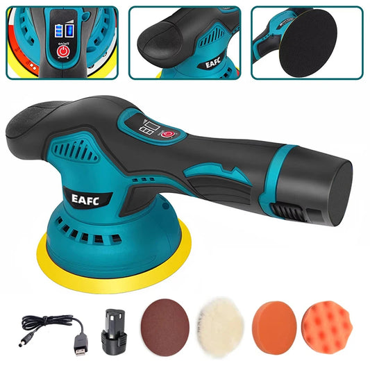 EAFC Polishing Machine For Car 12V Cordless Polisher 8 Gears 380W