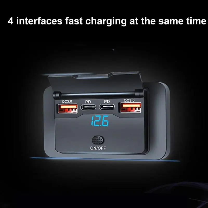 12V USB Outlet Smart Automotive USB Port 76W
