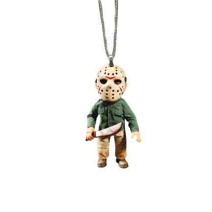 Printed Car Rearview Mirror Charms Interior Decoration Halloween Doll