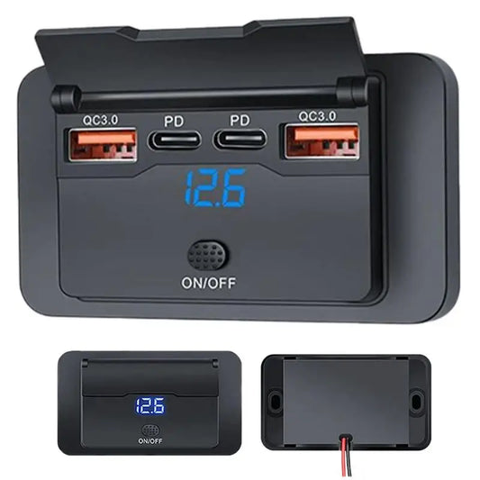 12V USB Outlet Smart Automotive USB Port 76W