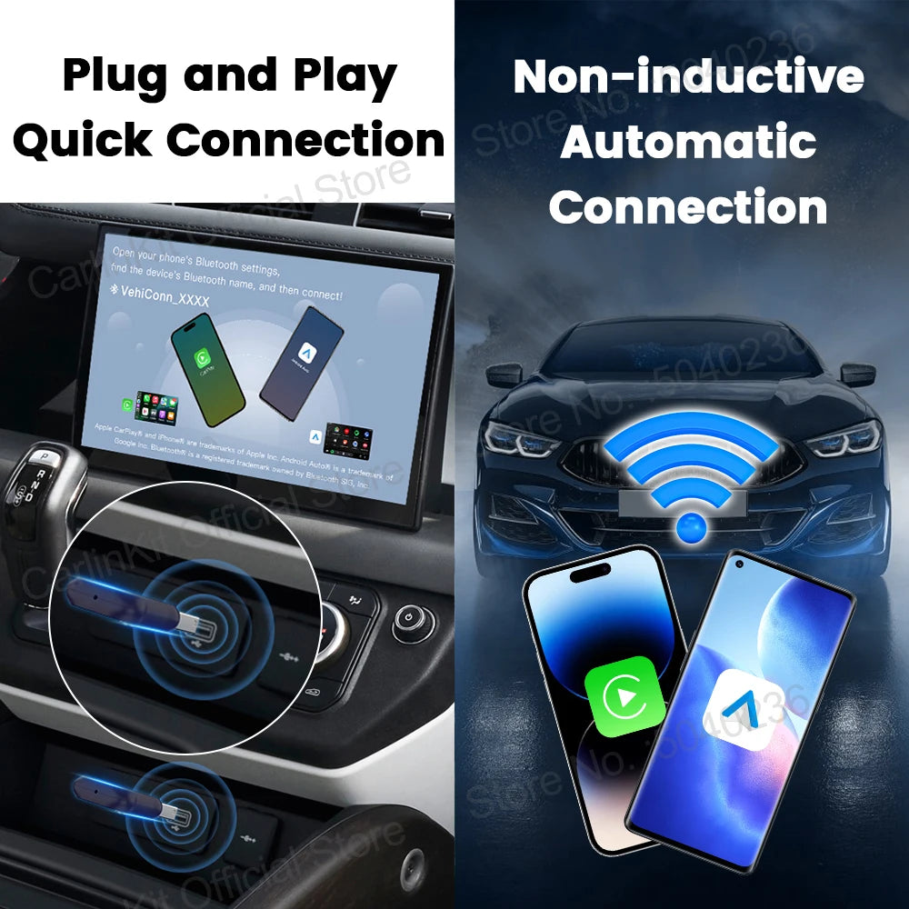 2025 CarlinKit Mini Ultra/Mini 5 Pro Wired To Wireless Adapter