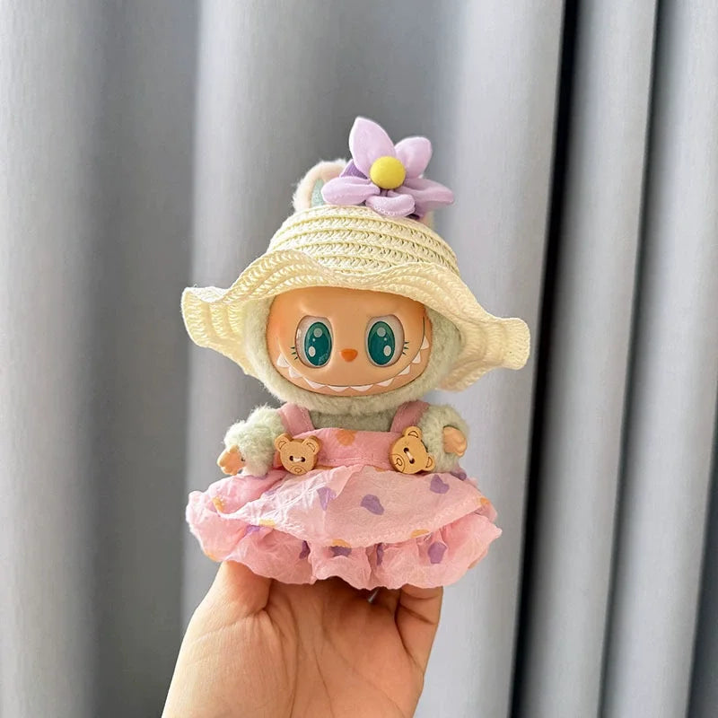 Outfit Match with Hat Pendant Labubu Clothes Accessories