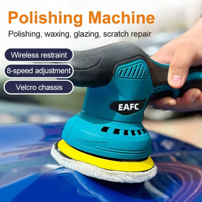 EAFC Polishing Machine For Car 12V Cordless Polisher 8 Gears 380W