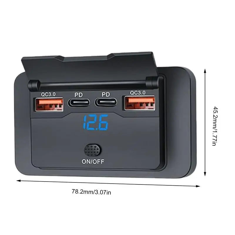 12V USB Outlet Smart Automotive USB Port 76W