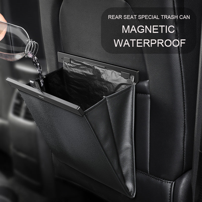 PVC Car Trash Bag Leak-proof Lock Smell Magnetic Car Rubbish Holder Garbage Storage Bag Vomit Bags Trash Bin