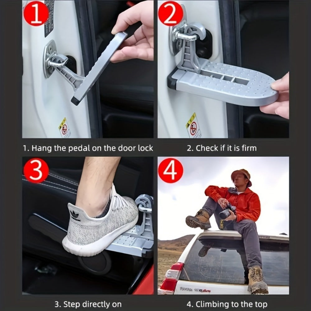 New Foldable Car Roof Rack Step for Car Doors Multifunction Universal Latch Hook Foot Pedal Aluminium Alloy Safety RV